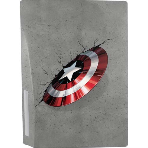 Marvel Captain America Shield Break PS5 Console Skin